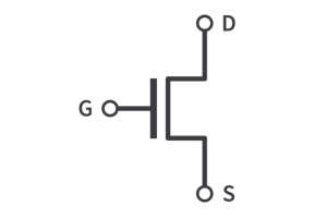 FET (fälteffekttransistor) kretssymboler