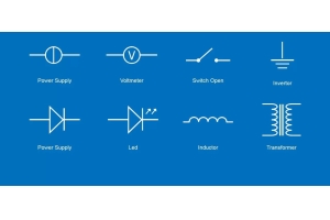 Elektroniska komponentkrets symboler