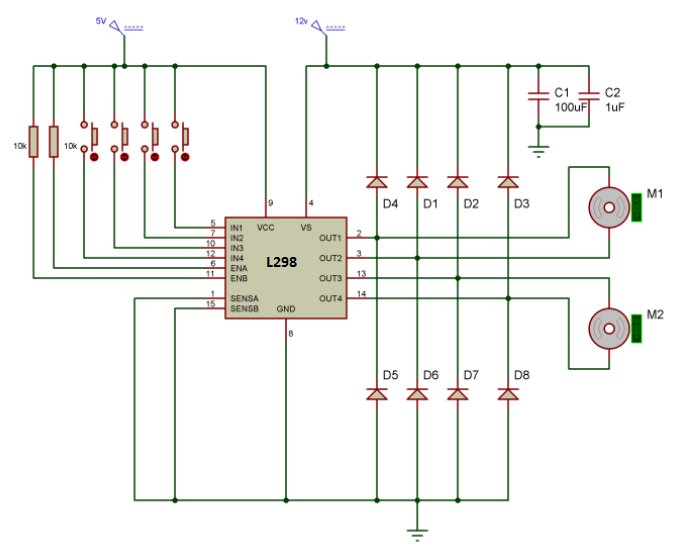 Figure 3 L298 IC circuit diagram