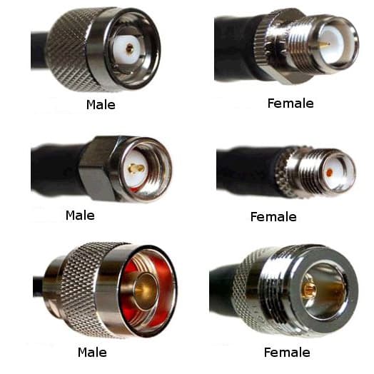  Male and Female Connectors